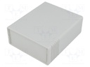 Enclosure: with panel; X: 91mm; Y: 111mm; Z: 42mm; ABS; grey