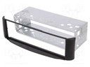 Radio mounting frame; Smart; 1 DIN; black