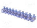 Terminal block; screw terminal; 10mm2; 450V; ways: 10; for cable