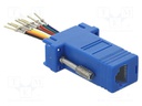 Adapter; D-Sub 9pin plug,RJ45 socket; blue