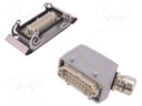 Connector: HDC; male + female; plug + socket; HE; PIN: 16; 16+PE