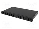 Fiber patch panel; black; Number of ports: 12; rack 19"