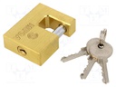 Padlock; Application: gates,cabinets,sheds; hardened shaft; 50mm