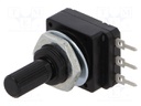 Potentiometer: shaft; single turn; 500kΩ; 60mW; PCB; 6mm; plastic