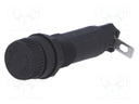 Fuse holder; cylindrical fuses; 5x20mm; 10A; 250V; -40÷85°C