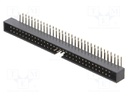 Socket; IDC; male; PIN: 64; angled 90°; THT; gold flash; 2mm