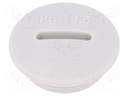 Stopper; PG13,5; IP54; Mat: polyamide; light grey