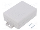 Enclosure: multipurpose; X: 59.4mm; Y: 97.6mm; Z: 29.5mm; ABS; IP54