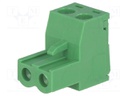 Pluggable terminal block; Contacts ph: 5.08mm; ways: 2; straight