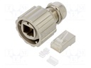 Plug; RJ45; PIN: 8; Cat: 6a; shielded; Layout: 8p8c; Locking: bayonet