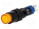 Switch: push-button; Pos: 2; SPDT; 0.5A/250VAC; 1A/24VDC; orange