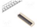 Connector: FFC/FPC; 30V; PIN: 30; vertical; SMT; gold-plated; 0.5A