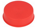 Plugs; Body: red; Out.diam: 103.4mm; H: 28mm; Mat: LDPE; Shape: round