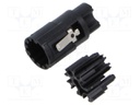 Connector: M17; female; contact insert; PIN: 9(4+5); crimped