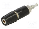 Connector: 2mm banana; socket; 6A; 30VAC; 60VDC; 35mm; black