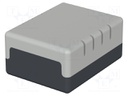 Enclosure: multipurpose; X: 50mm; Y: 65mm; Z: 30mm; vented; black