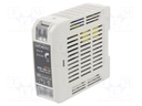 Power supply: switched-mode; for DIN rail; 60W; 24VDC; 2.5A; IP20