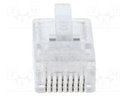 Plug; RJ45; PIN: 8; Layout: 8p8c; IDC,crimped; for cable