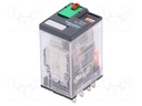 Relay: electromagnetic; DPDT; Ucoil: 24VAC; 12A/250VAC; 12A/28VDC