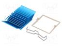 Heatsink: extruded; grilled; blue; L: 35mm; W: 35mm; H: 12.5mm; 3°C/W