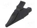 Crocodile clip; 19A; black; Grip capac: max.39.5mm