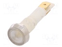 Indicator: LED; flat; 12VDC; 12VAC; Cutout: Ø10mm; plastic