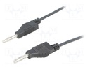 Test lead; silicone; 1m; black; 15A; 60V; Cond.cross sec: 0.75mm2