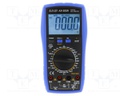 Digital multimeter; LCD; 4,5 digit (19999); 3x/s; Resol: 0.1°C