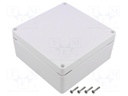 Enclosure: multipurpose; X: 135mm; Y: 135mm; Z: 60mm; ZP; ASA; white