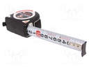 Measuring tape; L: 5m; Width: 25mm; Enclos.mat: ABS,elastolan