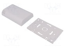 Enclosure: wall mounting; X: 80mm; Y: 120mm; Z: 25mm; ABS; white