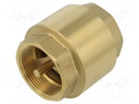 Check valve; G 1 1/2" internal; 16bar; brass; Medium: water
