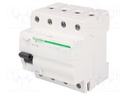 RCD breaker; Inom: 40A; Ires: 30mA; Poles: 4; 400V; Mounting: DIN