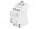 Contactor: 4-pole installation; NC x2 + NO x2; 230VAC; 25A; DIN