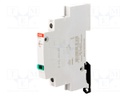 LED indicator; 115÷250VAC; Mounting: DIN; 9mm; Colour: green