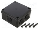 Enclosure: junction box; X: 100mm; Y: 100mm; Z: 50mm; IP65; black