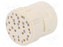 Connector: M23; PIN: 17; female; crimped; w/o contacts; 160V; 8A