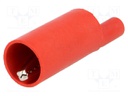 Crocodile clip; 10A; red; 4mm