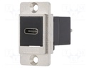 Coupler; DUALSLIM; USB C socket-front,USB C plug-back; 29mm