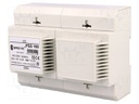 Transformer: safety; 100VA; 230VAC; 12V; IP30; Mounting: DIN; 2.2kg
