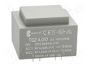 Transformer: encapsulated; 4VA; 230VAC; 9V; 9V; 222.2mA; 222.2mA