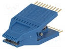 Test clip; SOIC; PIN: 20; blue; gold-plated