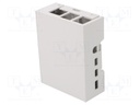 Enclosure: for computer; Raspberry Pi 4 B; ABS; grey; X: 71.1mm