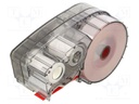 Tape; 9.53mm; 6.4m; red; Character colour: white; self-adhesive