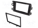 Radio mounting frame; Fiat; 2 DIN; black gloss