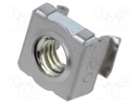 Nut; cage; M6; zinc plated steel; ISO 4042