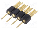 Adapter; pin strips; PIN: 4; straight; 2.54mm; THT,soldering; 1x4