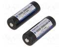 Re-battery: Li-Ion; 18500; 3.7V; 2000mAh; Ø18.4x52.6mm