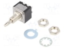 Switch: push-button; Pos: 2; DPDT; 3A/125VAC; ON-(ON); Illumin: none