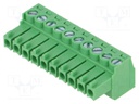 Connector: pluggable terminal block; plug; female; straight; 10A
